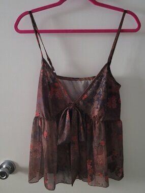 SHEIN Brown Floral Camisole